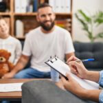 Family having psychology session